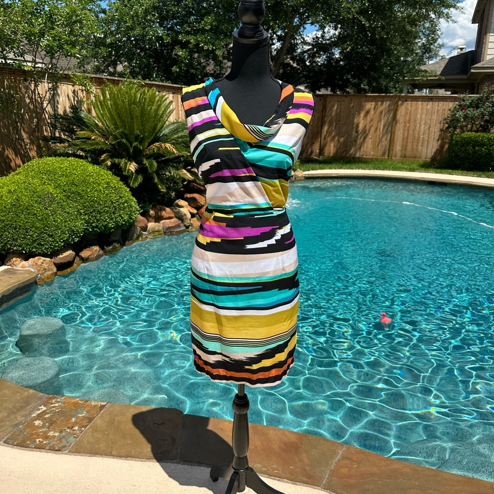 Multi-Color Fully Lined Skirt Dress Sz 8